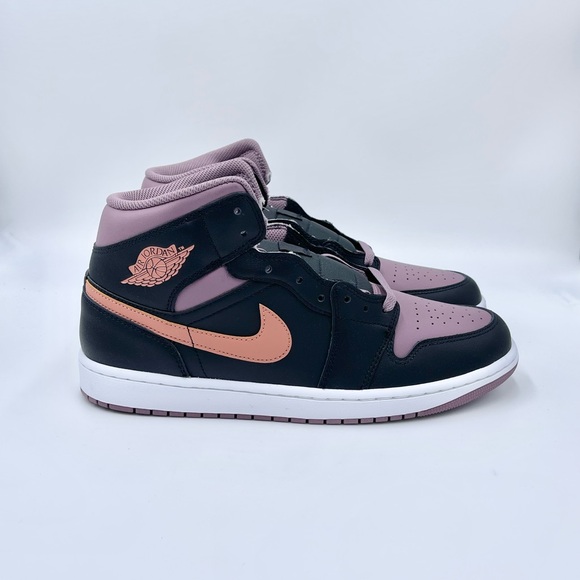 NEW Air Jordan 1 Mid SE Black Sky J Mauve Orange Sneaker FB9911-008 Men’s 11 - Picture 3 of 13